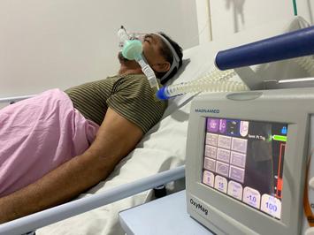 Hospital usa ventilação não invasiva na recuperação de pacientes Covid