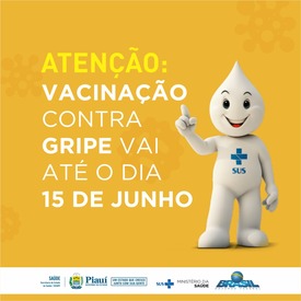 Vacina contra gripe é prorrogada para até o dia 15 de junho