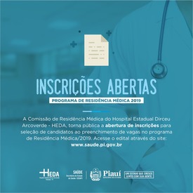 Inscrições estão abertas para Residência Médica em Parnaíba