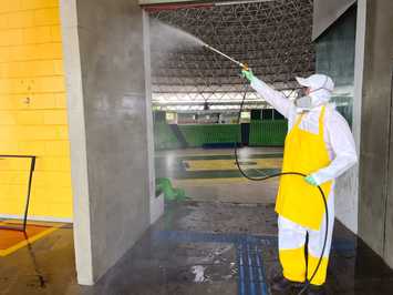 SESAPI realiza vistoria no Ginásio Verdão que está sendo preparado para receber hospital de campanha